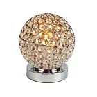 Crystal Silver Table Lamp Bedside Lighting for Modern Living Room Tomshine US