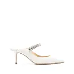 [Jimmy Choo] Jimmy Choo Bing 65mm Leather Mules 39 IT WHITE