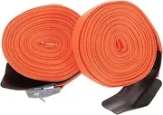 GANAZONO 2 Rolls Luggage Tie Down Straps Portable Ratchet Straps with Sturdy Buckle for Cargo Kayak Boat Trailer and Outdoor Equipment