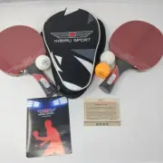 NIBIRU SPORT Ping Pong Paddles Set of 2 Premium Table Tennis Kit w Case & Balls