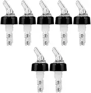 Fahgaer 7PCS 30ml Plastic Liquor Pourer Olive Oil Wine Bottle Pour Spout Plug Stopper Cork Wine Dispenser Leakproof