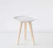 Exquisite Bedside Cabinets Retro Coffee Table, Wooden Circle Coffee Table Gallery Hotel Balcony Sofa Table Lightweight Can Be Used to Release Cups Or Books Side Desk (Color : B, Size : 30 * 32CM)