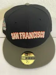 San Francisco Giants-New Era Hat Club Fitted Hat-Size 7 1/2-Black 1989 WS Patch