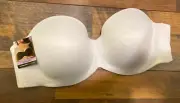 Maidenform Sweet Nothings Perfect Coverage Strapless Bra Womens Size 40DD White