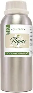 Thyme Essential Oil - 8 fl oz - Aluminum Bottle w/Locking Cap - 100% Pure Essential Oil - GreenHealth