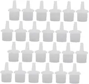 [WOONEKY] 100PCS Lash Extension Glue Plugs Grafting Eyelash Glue Bottle Plugs Lash Glue Bottle Stopper for False Eyelashes