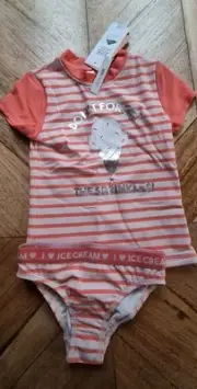 Target - Girls Icecream Swim Rashie Bathers Set - Size 4 RRP $20 - Swim