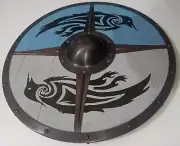 Medieval Eivor Valhalla Raven Authentic Battleworn Viking Shield