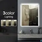 600*750mm Rectangle 3 Colour Lighting ON THE RIM LED Mirror Touch Sensor Switch