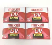 4 x Maxell Mini DV DVM60SE 60 min New & Sealed Made in Japan