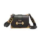Prada Cahier Leather Bag Black