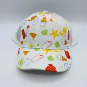 Kids Baseball Hat Ice Cream Sea Shells Starfish Summer Beach Boys Girls