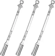 3X Mini Powder Ladle Scoop Mini Spoon Spatula Metal Cute Sliver Spoon