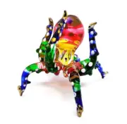 2¼" Long Octopus Glass Squid Miniature Animals Aquarium Figurine Sealife Crystal
