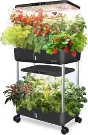 44 Pods Hydroponics Growing System, DRYADES Dual Layers Indoor Garden with LED F