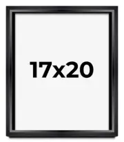 17x20 Shadow Box Frame Black | 1.25 inches Deep Real Wood Contemporary Shadowbox