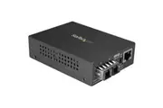StarTech.com Transceiver/Media Converter - TAA Compliant - 2 Port(s) - 1 x Network (RJ-45) - 1 x SC - Duplex SC Port - Twisted Pair, Optical Fiber -