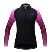 Purple Women Bike Wind Coat Bicycle Waterproof Long Sleeve Cycling Jacket M-XL