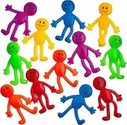 Stretchy Smiley Man (36 Pack) Assorted Fun Colors, A Sticky, Bendable, Stretchable, Slimy, Gooey Texture, Fidget Toy For Stress And Anxiety Relief, Great Party Favor