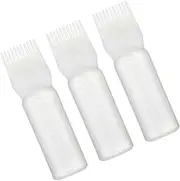 NOLITOY Hair Coloring Bottle Applicator Set with Comb Dye Dispenser for Even Application White
