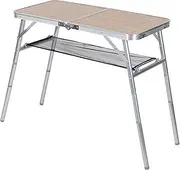 Aluminum Alloy Folding Camping Table, Lightweight BBQ Picnic Desk with Metal Legs, Replacement Outdoor Travel Table for Camping Backyard