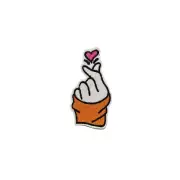 Heart Hand Love Sew Iron On Patch Embroidered 3772