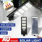800W Solar Street Light Cool White Pole Remote Control Outdoor Garden Light IP65