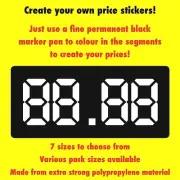 Vending / Snack Machine Labels / Stickers - Create Your Own Prices - 7 Sizes