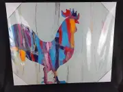 New Modern Art Painting Print Canvas Rooster Room Decoration 28"X22.5