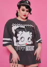 [Dolls Kill x Betty Boop] Plus Sassy Dame Oversized Graphic Tee