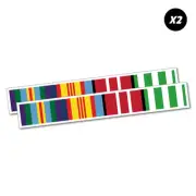2X Vietnam Ribbons Veterans Sticker Aussie Car Flag 4x4 Funny Ute #6716EN