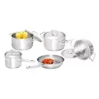 Scanpan Commercial Stainless Steel 5pc Cookware Set | Saucepan Frypan Dutch Oven