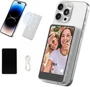 SYNCO Xview M4 Phone Vlog Selfie Monitor 3.97 Inch Rear Camera Monitor Video Transmission for Live Streaming, TikTok, Compatible with iPhone, Magnetic Silicone Black Case