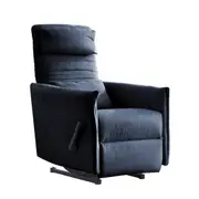 Manual Recliner Chair Modern Armchair Pushback Sofa Single Couch Charcoal Black