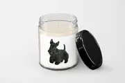Scottish Terrier 2 Candle - Soy Wax Candle - Hand Poured Candle - 9 oz Vanilla