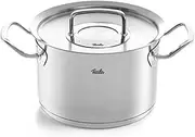 Fissler Original Profi Collection/Stainless Steel Cooking Pot (Diameter 20 cm, 3.9 L) Pots with Metal Lid, Inner Scale - Induction, Silver