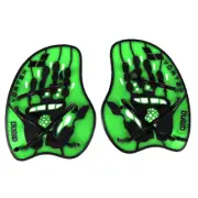 Arena Vortex Evolution Hand Paddle Flippers Large Gloves for Swimming Lime Green