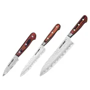 Samura KAIJU Set of 3 Kitchen Knives: Paring Knife Utility Knife Chef's Knife