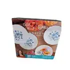 The Pioneer Woman by Corelle 4-Piece Appetizer Plate Set, Evie, Blue 6.75 inch