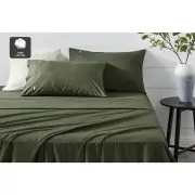 Aesop Stone Wash 100% Cotton Sheet Set - Avocado, King - King