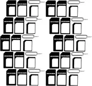 New Nano and Micro Sim Adapter with Eject Pin Needle - 10 Pack