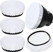 Wanmu 4Pcs Diffuser Lamp Sock Soft Cover, 7"/18cm Ring Light Diffuser, Standard Cloth Diffuser Lamp Socks, Light Reflectors for Photography Studio Strobe Reflector (White)