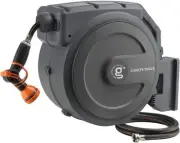Retractable Garden Hose Reel 1/2 Inch x 130 ft, Super Heavy Duty, Any Length Loc
