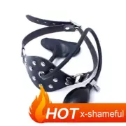 Inflatable Pump Mouth Rubber Ball Gags Panel Binding Balloon Slaver Oral