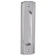 Deco Sliding Door Flush Pull, Satin Chrome