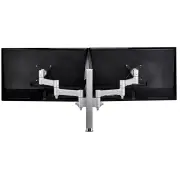 Atdec Dual Monitor Desk Mount Silver