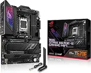 ASUS ROG Strix X670E-E Gaming WiFi Motherboard Socket AMD AM5 (Ryzen 7000, ATX, DDR5 Memory, 4X M.2, USB 3.2 Gen 2x2, PCIe 5.0, Q-Release, M.2-Combo-Sink, WiFi 6E, Aura Sync)
