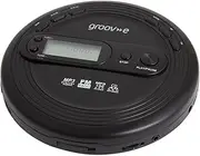 Groov-e Personal MP3 & Radio CD Player with Track Programmable Memory, LCD Display and Earphones Included - Black