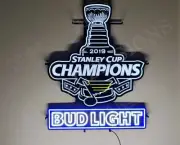 Vivid LED St. Louis Blues Ice Hockey Beer 32"x24" Neon Sign Light With Dimmer