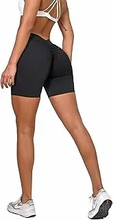 [Zioccie] V-Back Scrunch Butt Lifting Shorts for Women Workout Gym Yoga Running Active Exercise Fitness Shorts